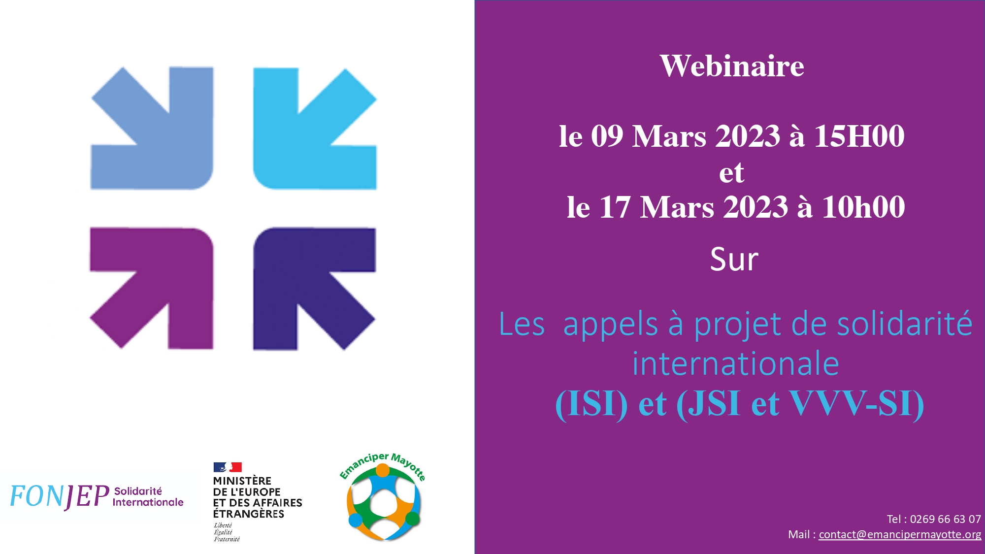 Webenaire : Appels à projets de Solidarité internationale FONJEP 2023